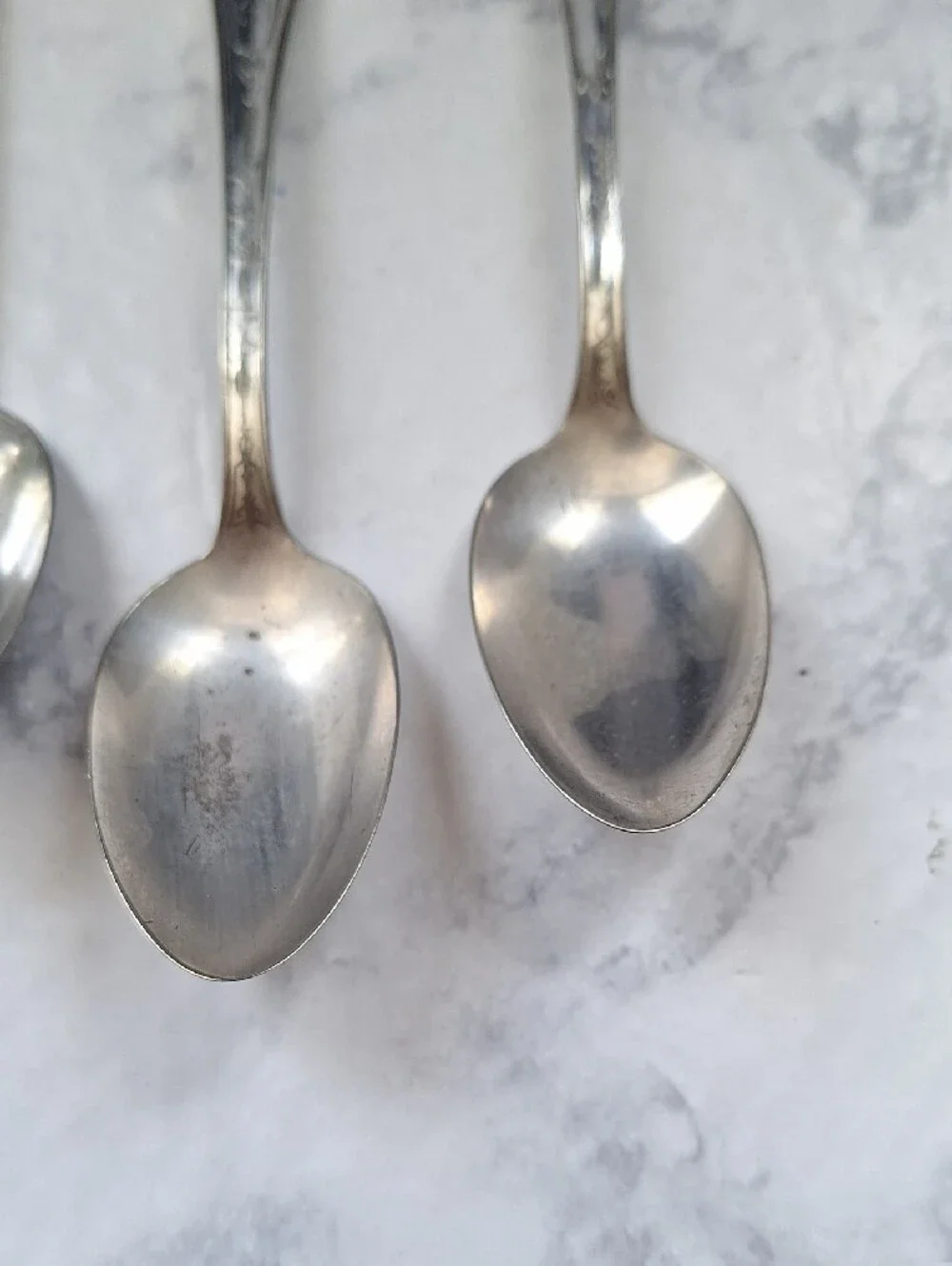 1920 Silent Movie Stars Set of 4 Silver-Tone Decorative Teaspoons